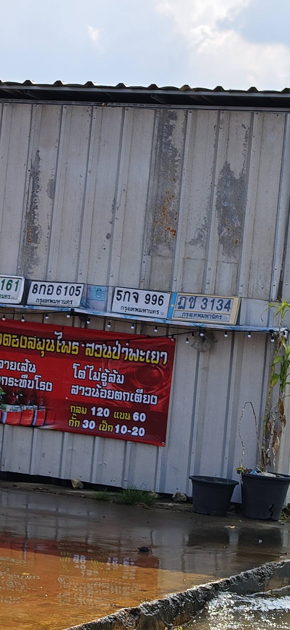 ภาพขยายป้าย ฎช 3134 ในรูปกองป้าย